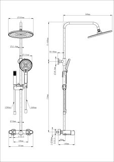 Душевая стойка Wonzon & Woghand Muse Selesta WW-B4113-MW с термостатом белый матовый